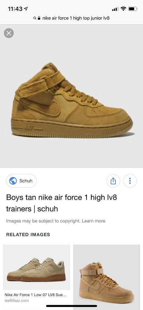 nike air force high tops junior